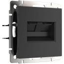 Розетка двойная Ethernet RJ-45 черный матовый Werkel (W1182208) 