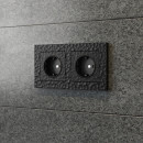 Розетка с заземлением и шторками черный Hammer Werkel (W1271108) 