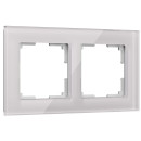 Рамка на 2 поста дымчатый,стекло Favorit Werkel (W0021117) 