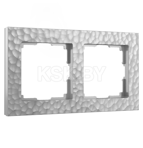 Рамка на 2 поста серебряный Hammer Werkel (W0022406) 
