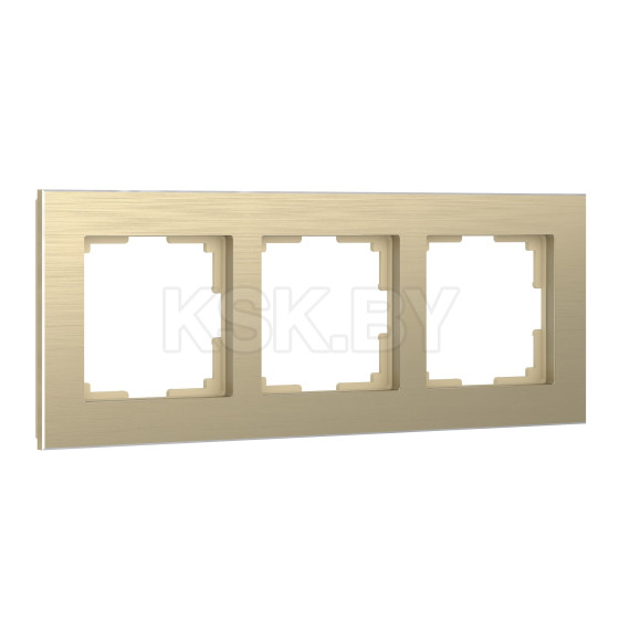 Рамка на 3 поста шампань алюминий Aluminium Werkel (W0031711) 