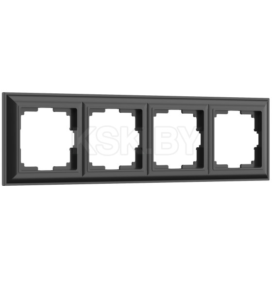 Рамка на 4 поста черный Fiore Werkel (W0042208) 