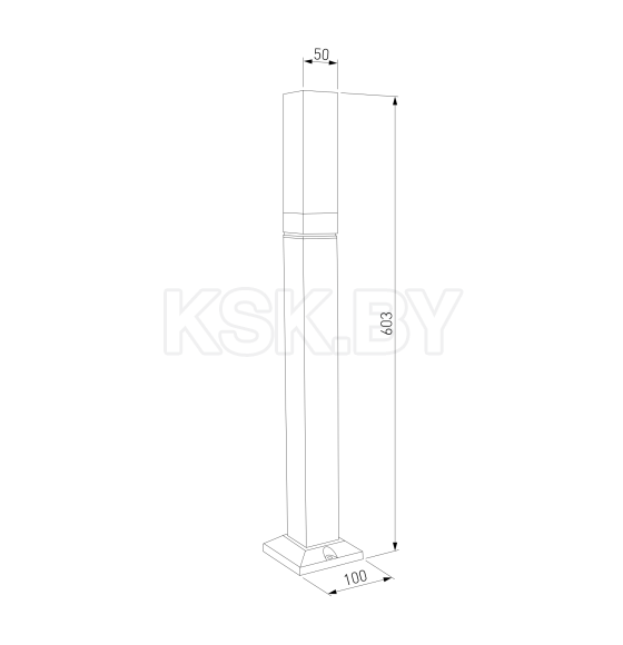 Светильник садово-парковый со светодиодами чёрный 1537 TECHNO LED (a052860) 