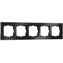 Рамка на 5 постов черный алюминий Aluminium Werkel (W0051708) 