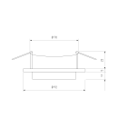 Светильник встраиваемый/ золото белый 116 MR16 (a053346) 