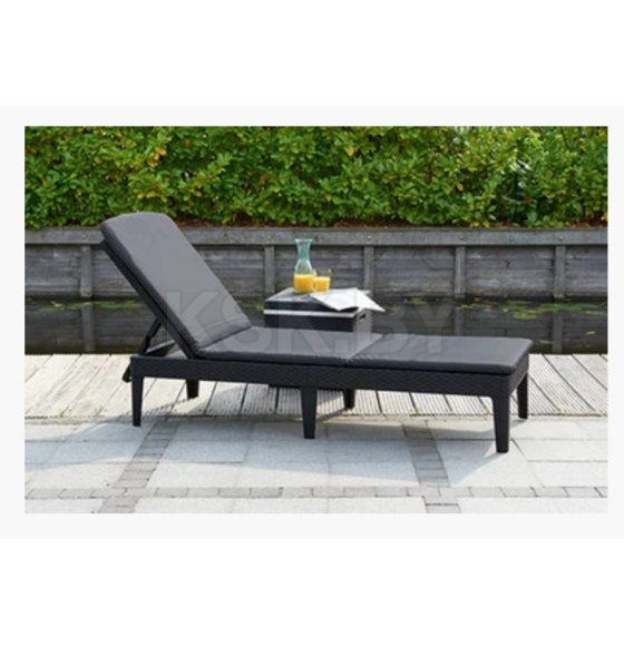 Шезлонг Jaipur (Джайпур) с матрацем, графит (238416) 