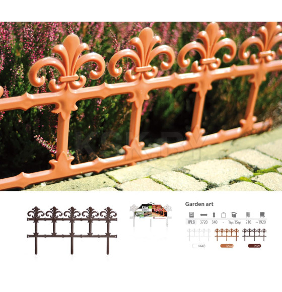 Бордюр пластиковый Garden Art, терракотовый (IPLB-R624) 