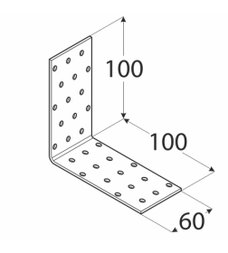 Уголок монтажный 11 100x100x60 мм