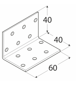 Уголок монтажный  2 40x40x60 мм