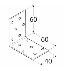 Уголок монтажный  3 60x60x40 мм