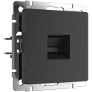Розетка компьютерная RJ-45 черный матовый Werkel (W1181008) 
