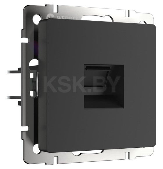 Розетка компьютерная RJ-45 черный матовый Werkel (W1181008) 