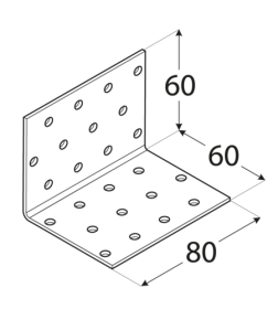 Уголок монтажный  5 60x60x80 мм