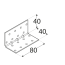 Уголок монтажный 40х40х80х1,5 mm RKMР3  (413307) 