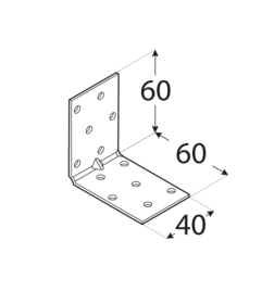 Уголок монтажный 60x60х40х1.5 мм RKMP4