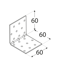 Уголок монтажный 60х60х60х1,5 mm RKMР5