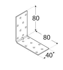 Уголок монтажный 80x80x40x1.5 мм RKMP7