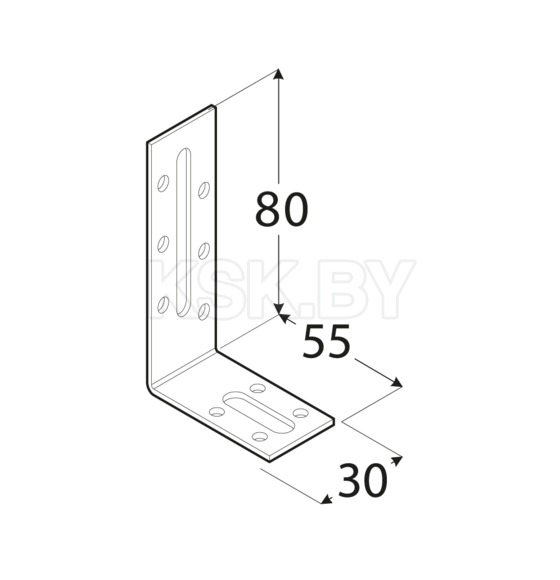 Уголок регулируемый 80х55х30 мм RKRD 3 (421707) 