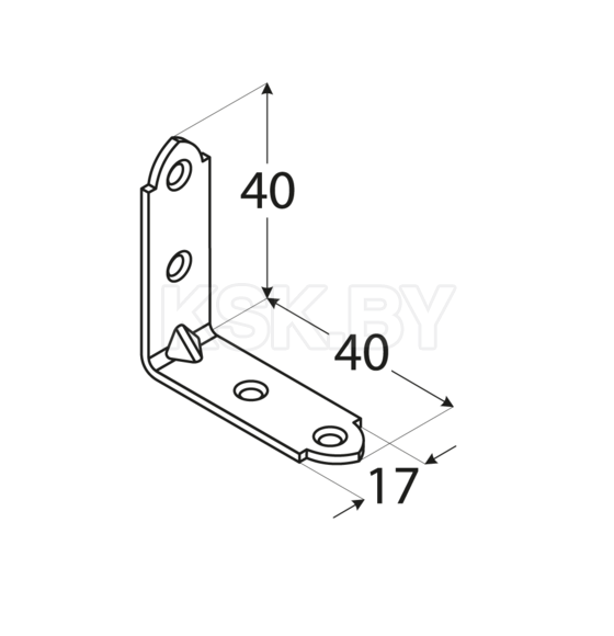 Уголок узкий 40х40х17х1.5 мм RKWO2 (400247) 