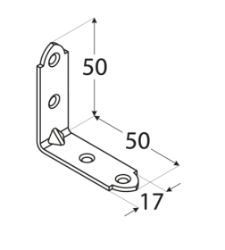 Уголок узкий 50х50х17х1,5 мм RKWO3