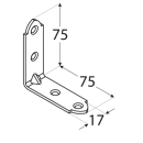 Уголок узкий 75х75х17х1,5 мм RKWO4 (400447) 