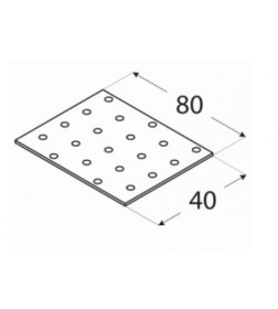 Пластина монтажная  1 40x80 мм