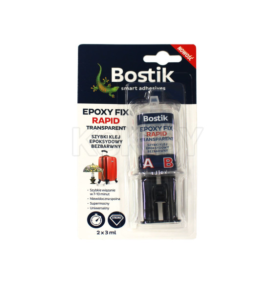 Клей для быстрого отверждения BOSTIK Epoxy Fix Rapid Transparent 2x3 мл (BOK638028) 