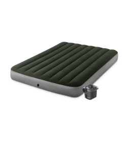 Матрас надувной Queen Prestige, 152х203х25 см + насос на батарейках, INTEX