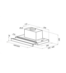 Вытяжка кухонная Ciarko Turbo SENSOR 60 GBK