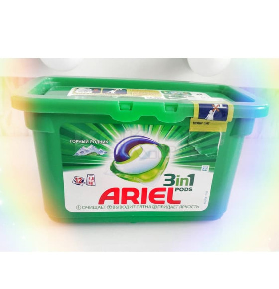 Капсулы для стирки Ariel Автомат Горный родник, 12х27г (9709)