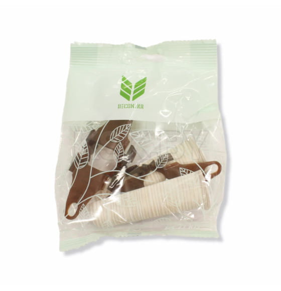 Наружный угол (комплект) для плинтуса 85мм "Деконика"  255/Ясень бьянко (уп.- 2 шт.)