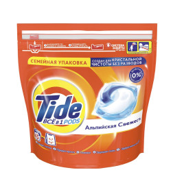 Капсулы для стирки Tide Альпийская свежесть, 45х22.8г