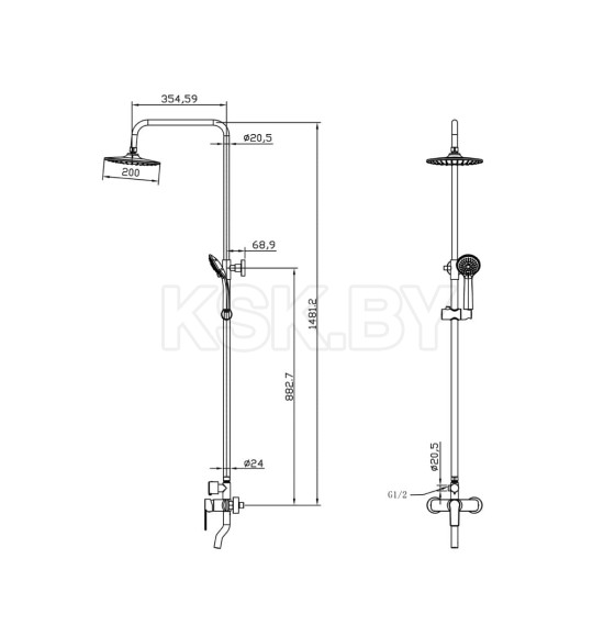 Душевая система Decoroom DR21071 (DR21071) 