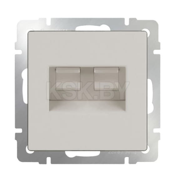 Розетка телефонная RJ-11 и Еthernet RJ-45 слоновая кость Werkel (WL03-RJ11-45-ivory) 