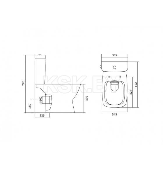 Унитаз напольный Santek НЕО rimless  (1WH30.2.418 ) 