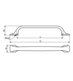 Ручка меб. EIVIND-128, черный, AKS