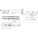 Направляющая шариковая с сист. плавного закр. h=45 L-300 AKS (24375) 