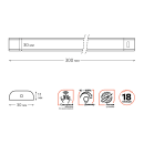 Светильник сенсорный модель D 6W 400lm 4000K 170-260V 300mm диммируемый  Gauss (9025531206) 