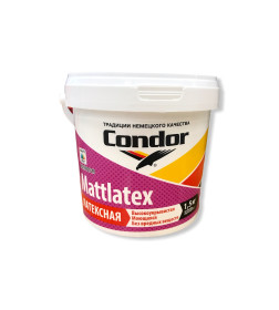 Краска водно-дисперсионная внутренняя CONDOR Mattlatex, 1 л (1,5 кг), РБ