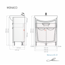 Тумба напольная кветка Монако 65 под умывальник Элеганс 65 