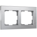 Рамка на 2 поста алюминий Aluminium Werkel (W0021706) 