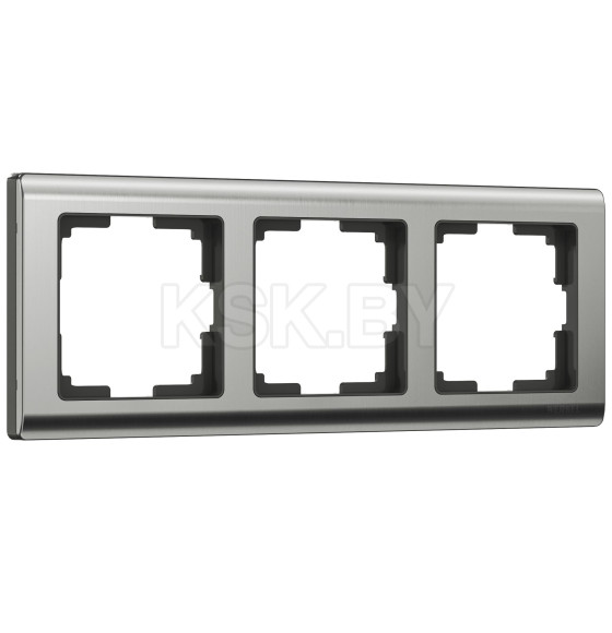 Рамка на 3 поста глянцевый никель Metallic Werkel (W0031602) 