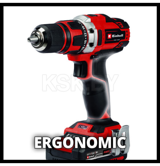 Дрель-шуруповерт аккумуляторная Einhell TE-CD 18/40-1 Li (2x1,5 Ah) (4513939)