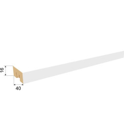 Интерьерная рейка МДФ Бриона Белая 2700х40х16 мм.