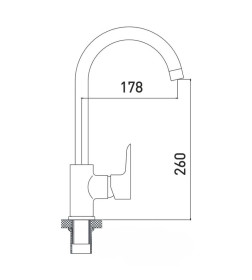 Смеситель для кухни Gross Aqua Space, 3118288С-B02