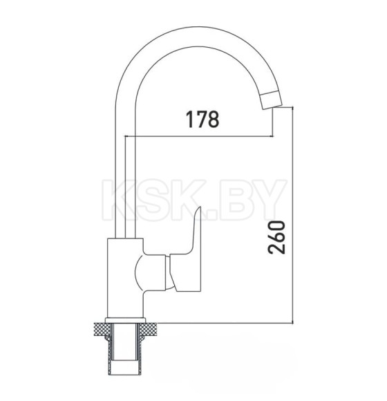 Смеситель для кухни Gross Aqua Space, 3118288С-B02 (3118288С-B02) 