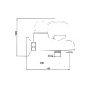 Смеситель для ванны Gross Aqua Arabic, 2500516C (2500516C) 