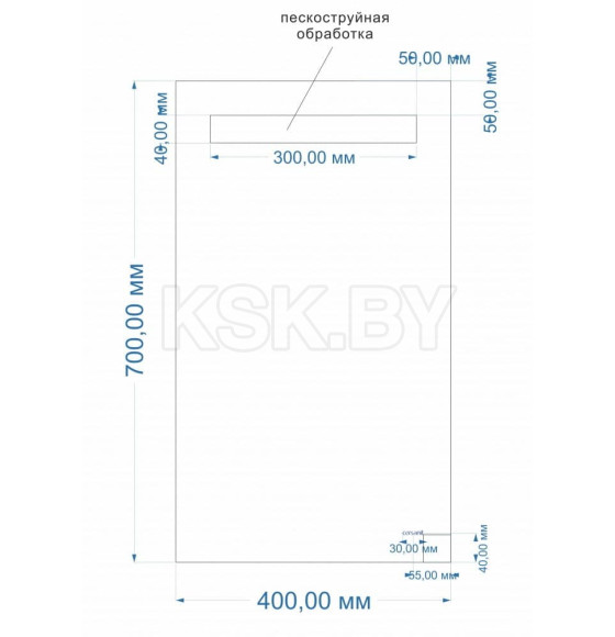 Зеркало с подсветкой Cersanit LED 010 base 400х700х40мм (LU-LED010*40-b-Os) 