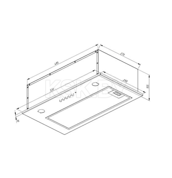 Кухонная вытяжка Akpo Micra Twin 60 wk-7 черный