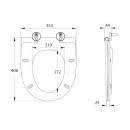 Сиденье  для унитаза дюропласт, Soft Slim, 110-003-019 Vitra (003DPSEi31) 